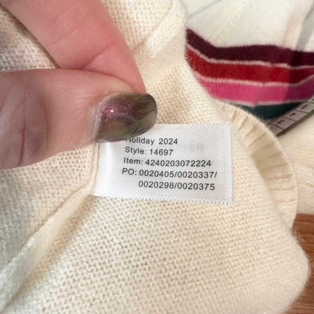 Marine Layer 100% Cashmere Striped Harper Sweater Pullover Cozy Retro Preppy Y2K - Picture 12 of 16